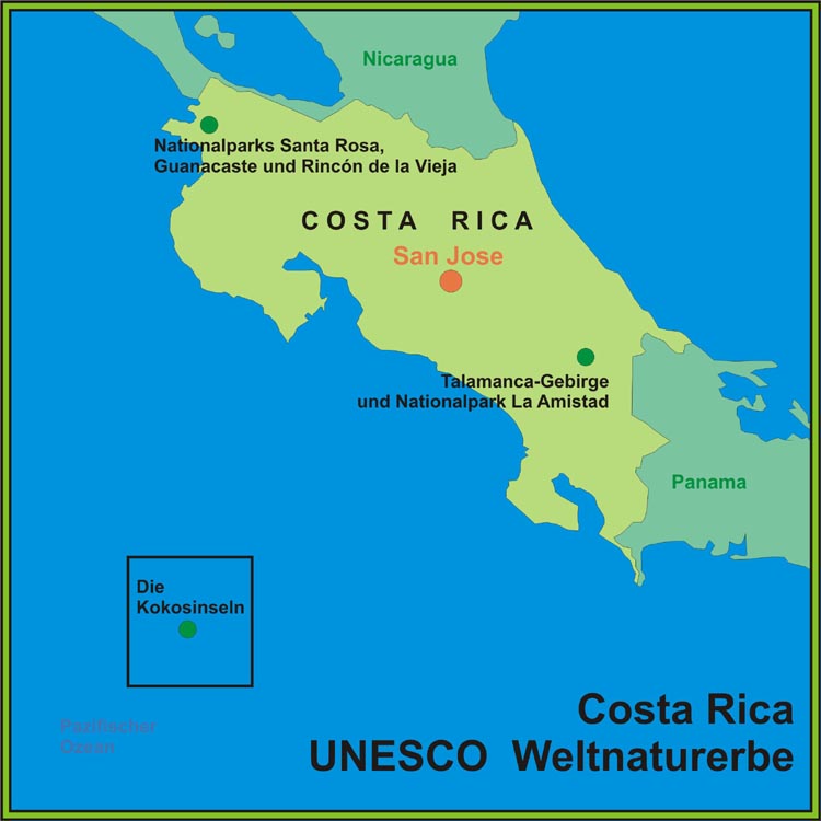 UNESCO-Weltnaturerbe in Costa Rica