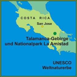 Talamanca-Gebirge und Nationalpark La Amistad ist UNESCO Weltnaturerbe